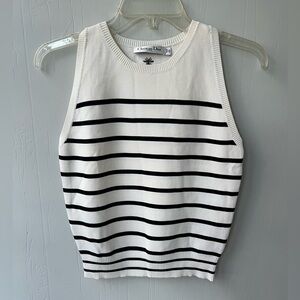 Christian Dior Silk/Cotton Striped Vest (US 8)